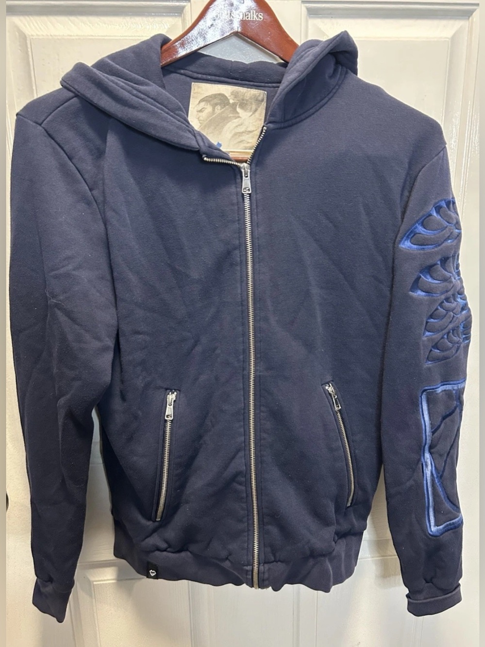 Riot Games League of Legends Premium Yasuo Hoodie Full Zip Wing Blue MD RETIRED